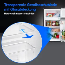 Medion MD37689 Kühl-Gefrierkombination (85 l, 850 mm hoch, Grau)