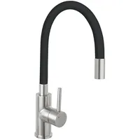 NOVASERVIS Ferro Spültischarmatur Schwarz/Edelstahl
