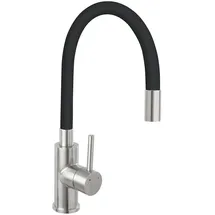 NOVASERVIS Ferro Spültischarmatur Schwarz/Edelstahl