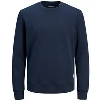 JACK & JONES Herren Jjebasic Crew Neck Noos Sweatshirt, Navy Blazer, L