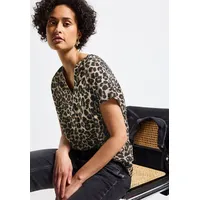 STREET ONE Blusenshirt mit Leo-Muster, -