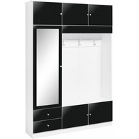 borchardt Möbel Garderobenschrank »Kompakta«, Höhe 202 cm schwarz (weiß matt, hochglanz) Garderobenschränke 202 cm