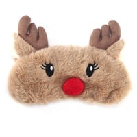 Schlafmaske für Weihnachten, niedlich, Tier, Augenschutz, Schlafmaske, Hirsch, Pappe, Nickerchen, Lidschatten, Maske für Mädchen, Damen, Erwachsene (jeweils)