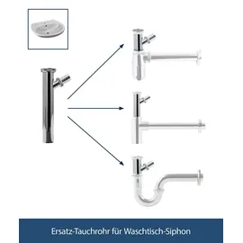 SANITOP-WINGENROTH Verstellrohr Abw.-Schl.chrom 1 1/4" x 200 mm