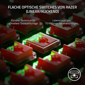 Razer DeathStalker V2 Pro, Razer Low-Profile Linear Optical RED, USB/Bluetooth, DE (RZ03-04360400-R3G1)