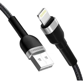 wozinsky WNBAL2 Schwarz USB-A - Lightning-Kabel 2,4A 2m