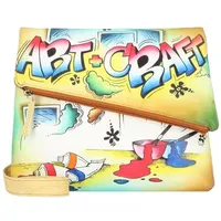 GREENLAND Nature Art+Craft Umhängetasche Leder 30 cm mehrfarbig