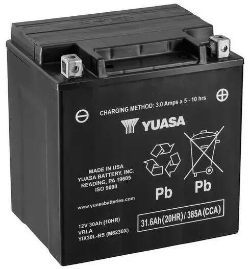 YUASA YUASA conventionele YUASA batterij met acid pack - YIX30L Onderhoudsvrije AGM high-performance batterij