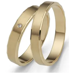 Trauring FIRETTI "Schmuck Geschenk Gold 375 Hochzeit Ehering "LIEBE"" Gr. 60, gold (gelbgoldfarben), Fingerringe, 60, ohne Brillant, Gelbgold 585, 4,0mm, Made in Germany, wahlweise mit oder ohne Brillant