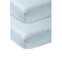 Meyco Jersey Spannbettlaken 2er Pack 40 x 80/90 cm hellblau, 40x80 cm