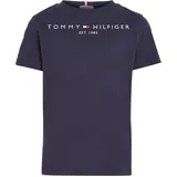Tommy Hilfiger Essential Tee Rundhalsausschnitt, Blau (Twilight Navy), 7 Jahre