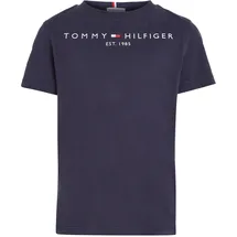 Tommy Hilfiger Essential Tee Rundhalsausschnitt, Blau (Twilight Navy), 7 Jahre