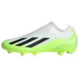 Adidas X CRAZYFAST.3 LL FG Fußballschuhe, Cloud White/Core Black/Lucid Lemon, 46 EU