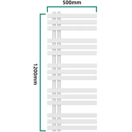 neu.haus Handtuchheizkörper Slidre 1200 x 500 mm 561 W weiß
