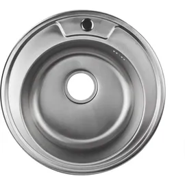 stabilo-sanitär Ronda 3 rund links Einbauspüle edelstahl Handbetätigung 490 x 490 mm