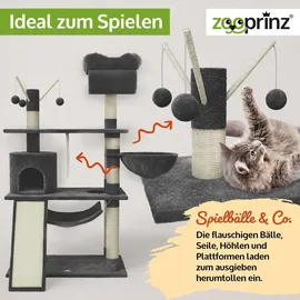zooprinz Emma Kratzbaum 140 cm Dunkelgrau