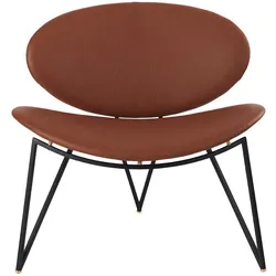 AYTM - Semper Lounge Chair, schwarz / cognac