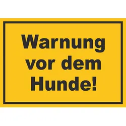 Warnung vor dem Hunde Schild A2 (420x594mm)