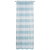 Gözze Verdeckter Schlaufenschal MANERBA, Blau - Weiß - 140 x 245 cm - Polyester - Querstreifen mit Effektgarn