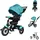 Lorelli Tricycle Neo 4 in 1 Luftreifen, Schiebestange, Sitz drehbar, verstellbar schwarz hellgrün