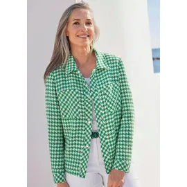 GOLDNER Blazer mit Hahnentrittmuster Grün 46