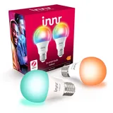 Innr Zigbee E27 Lampe Color, funktioniert mit Philips Hue*, Alexa, Hey Google (Bridge erforderlich) RGBW, 2-Pack, RB 286 C-2