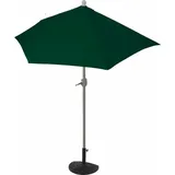 Sonnenschirm halbrund Lorca, Halbschirm Balkonschirm, uv 50+ Polyester/Alu 3kg 300cm grün mit Ständer
