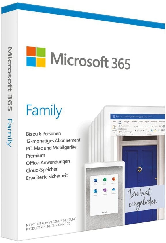 Microsoft 365 Family / 12 Month / 6 User Download
