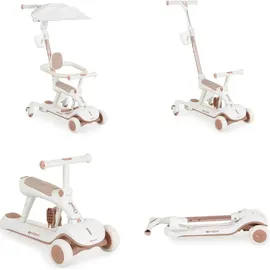 Byox Kinderroller Cornet 6 in 1 Multifunktionsroller Rutscher Musik Becherhalter weiß