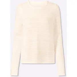 Sieh an! Langarm-Pullover ecru 44