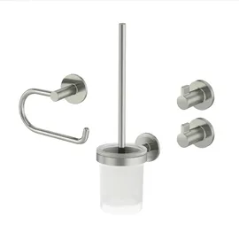 Lenz WC-Bürstengarnitur NOA Nickel 4-teilig