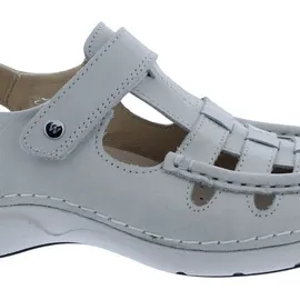 WOLKY Halbschuh mit Klettverschluss Rolling Sun 0720436-120, Fantastic Nubukleder, Weiß, 38 - Weiß - 38