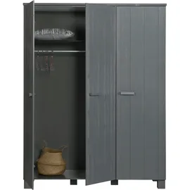 Woood Kleiderschrank Dennis 158 x 202 x 55 cm Dunkelgrau