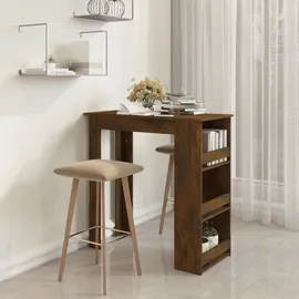 vidaXL Bartisch mit Regal 102 x 50 x 103,5 cm Braun