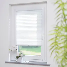 LIEDECO Klemmfix-Plissee Easy 90 x 130 cm Polyester Weiß