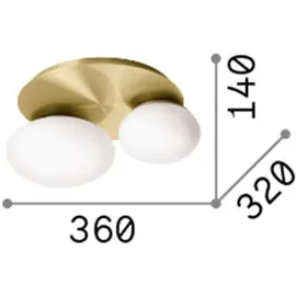 Ideal Lux Ninfea 2xGX53 rund gold