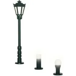 VIESSMANN 6160 H0 Gartenleuchten-Set, 3 Leuchten, schwarz