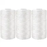 3 Stücke 1.5mm Polyester Garn,MoreChioce Polypropylen-Kordel Makramee-Kordel Makramee Seil Häkelgarn Makramee Garn Polyester Macrame Cord Häkeltasche Kordel für Strickwaren,Weiß