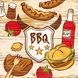 Mank Serviette Softpoint BBQ, 40 x 40 cm, 50 Stück - Barbeque Grillfest