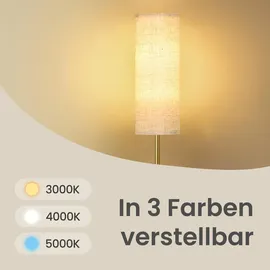 VASAGLE Höhenverstellbare Stehleuchte 148 cm Schwarz
