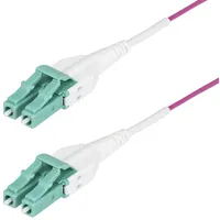 Startech StarTech.com 2m LC/LC (UPC) OM4 Multimode Glasfaserkabel, Erika Violett, 50/125 40G/100G, LOMMF/VCSEL, Uniboot LWL Patch-Kabel OFNR LWL Kabel