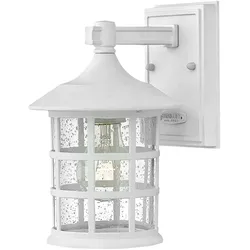 Licht-Erlebnisse Wandaußenleuchte LOUTH Weiß Witterungsbeständiger Verbundwerkstoff Regenglas IP44 LE117716