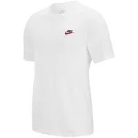 Nike Sportswear Freizeit T-Shirt Herren 100 white/black/university red M