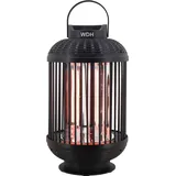 WDH Heizlaterne Standheizstrahler WDH-12HL - mit zwei Heizstufen (600/1.200 W - Schwarz