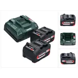 Metabo Basis Set 2x Li-Power Akkupack 18 V 4,0 Ah CAS Li-Ion Akku ( 2x 625027000 ) + ASC 145 Schnell Ladegerät ( ‭627378000‬ )