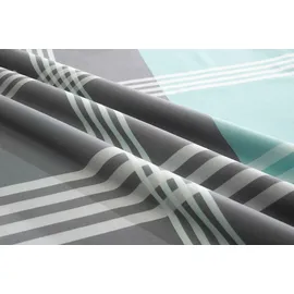 Tom Tailor Ole Renforcé grau/mint 135 x 200 cm + 80 x 80 cm