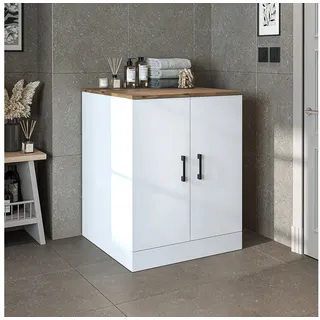 roomart Atlantic-ii Waschmaschinenschrank, 70 cm Weiß-eiche