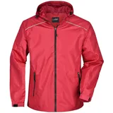 James & Nicholson Regenjacken Unisex Rot/Schwarz XL