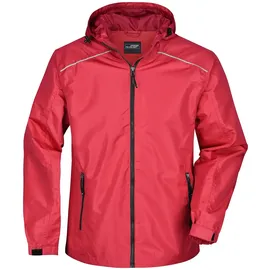 James & Nicholson Regenjacken Unisex Rot/Schwarz XL
