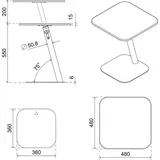 Dataflex Bento Laptoptisch 550-755mm höhenverstellbar (45.450), weiß,